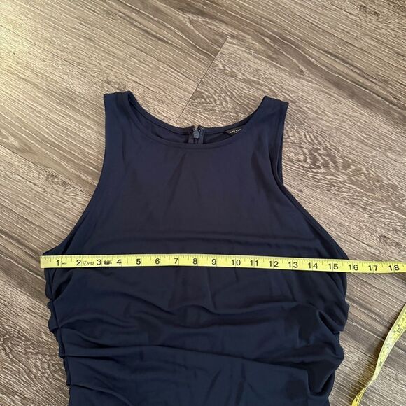 Ann Taylor Navy Sleeveless Side Cinched Dress New - Picture 5 of 7